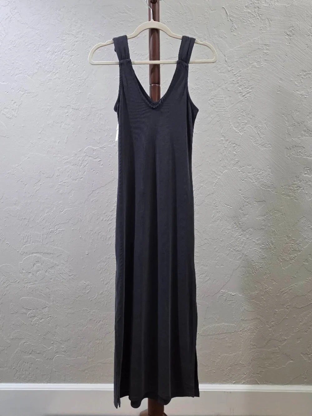 Top Shop Ribbed V-Neck Maxi Dress - Picture 2 of 4